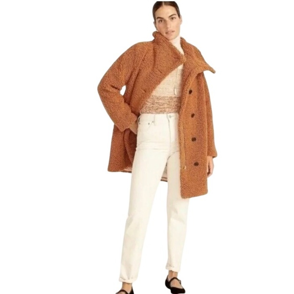 J.Crew Villa Coat Teddy Sherpa Adobe Clay MSRP $248 EXCELLENT CONDITION | SZ: 4